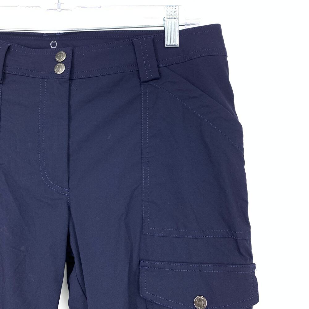Anatomie Kate Pants Womens Size Large Navy Blue Skinny Cargo Stretch Travel - Picture 3 of 6